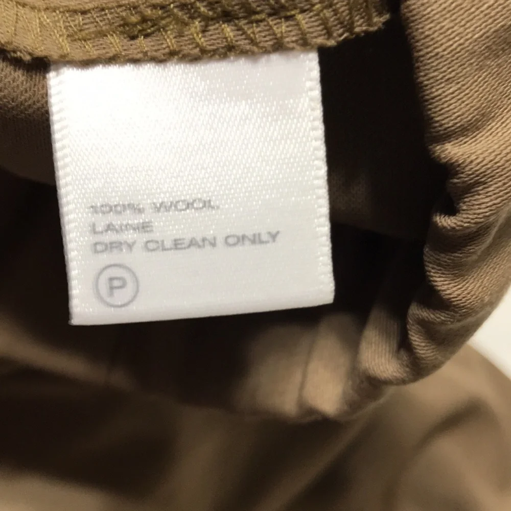 Lafayette 148 New York taupe 100% wool pants with side zipper - Picture 7 of 9